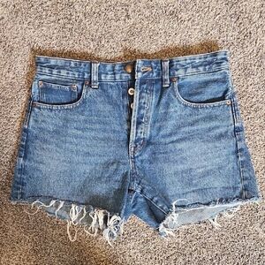 Madewell High Rise Denim Cutoff Shorts - Curvy Brynn Long Short Size 27
